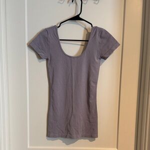 Elegant Scoop Neck Lavender Top